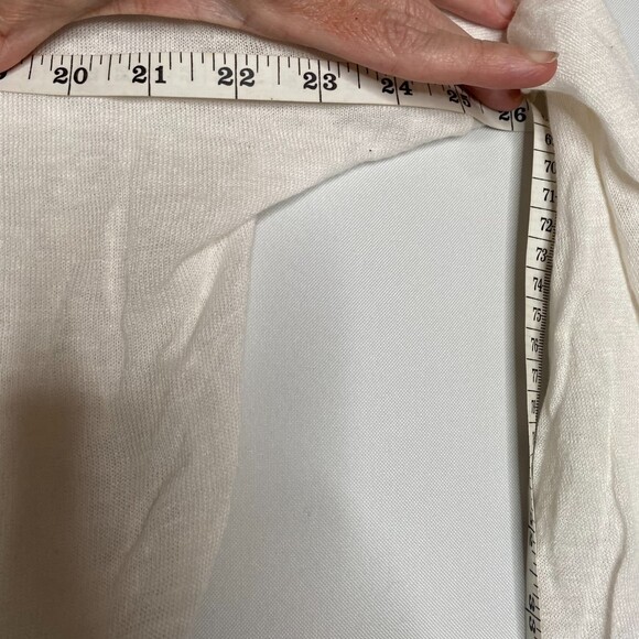 Garnet Hill Realistic Rose Paint Lightweight Linen Long Sleeve Blouse Size L - Picture 8 of 9